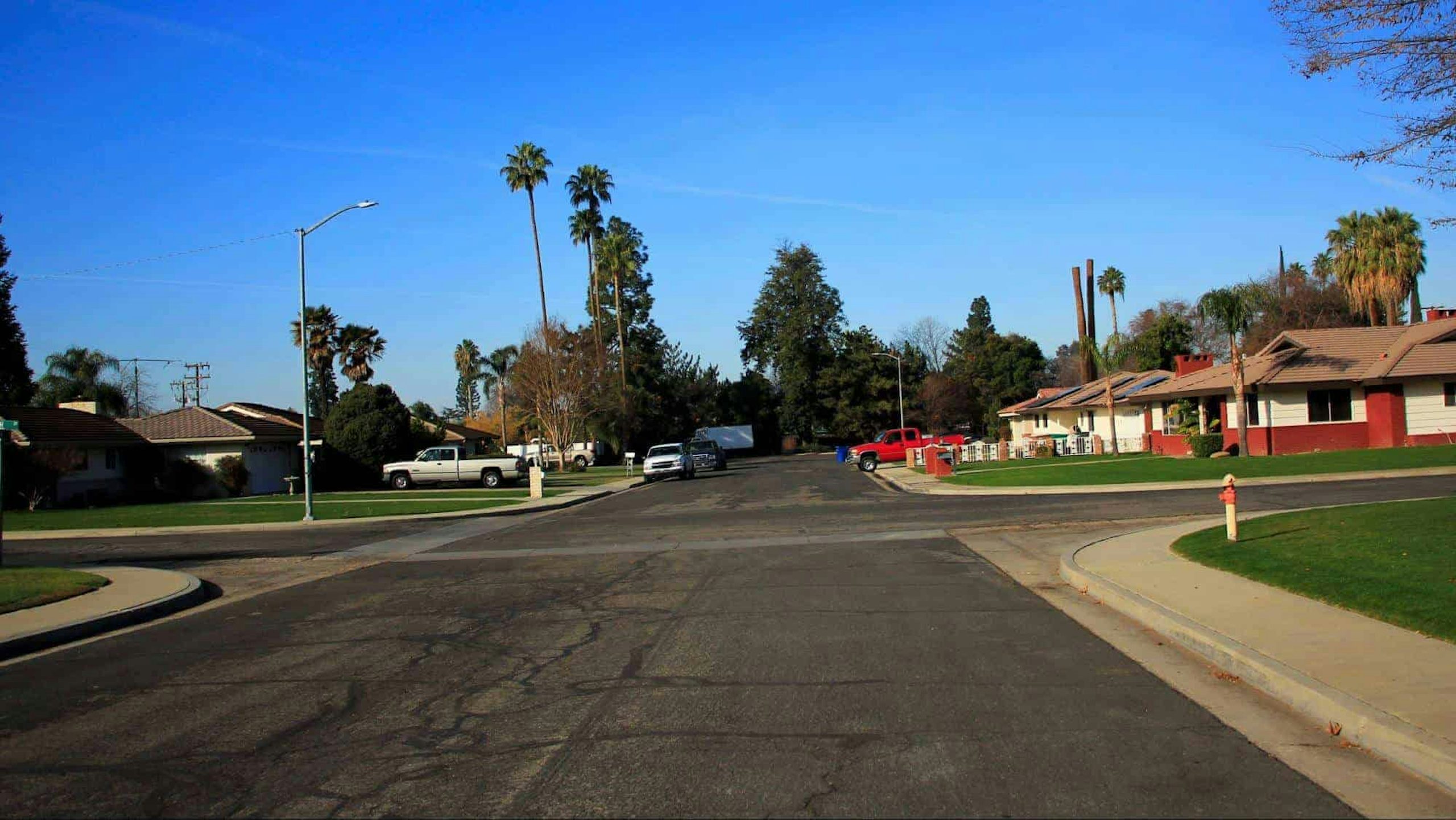 uncontrolled intersection in an urban area