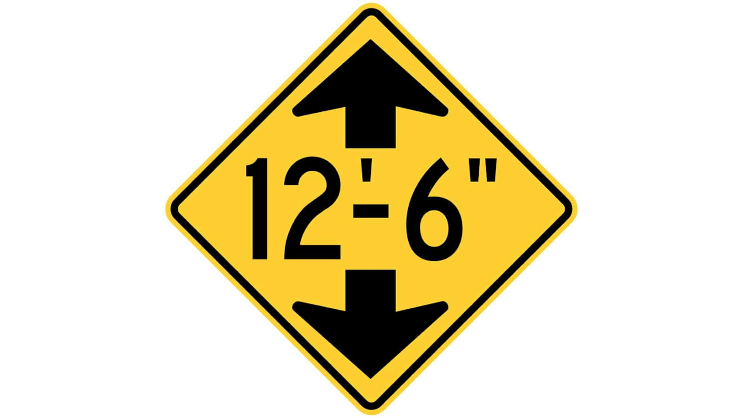 Warning sign Low Clearance