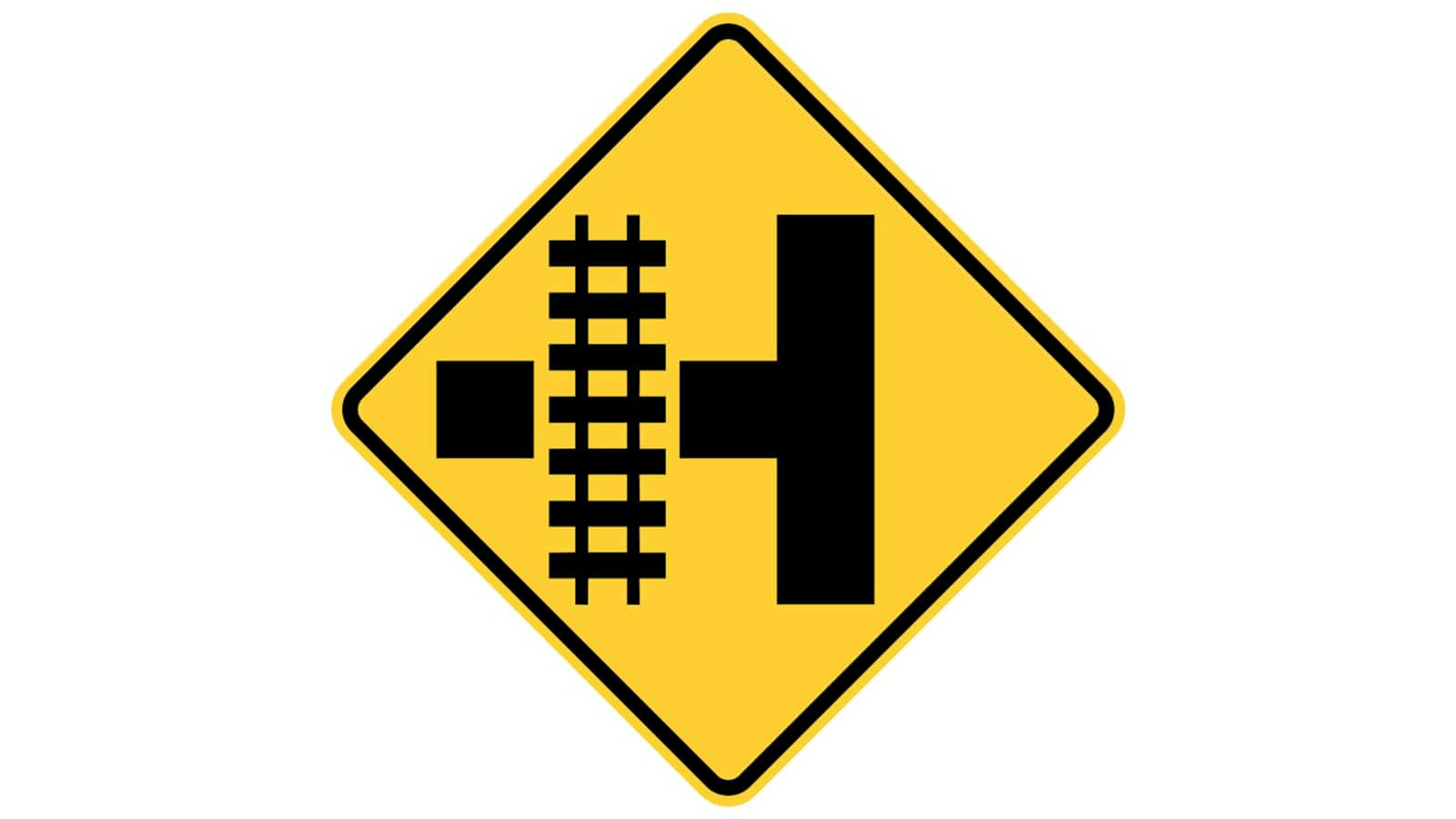 Warning sign Railroad Intersection Warning