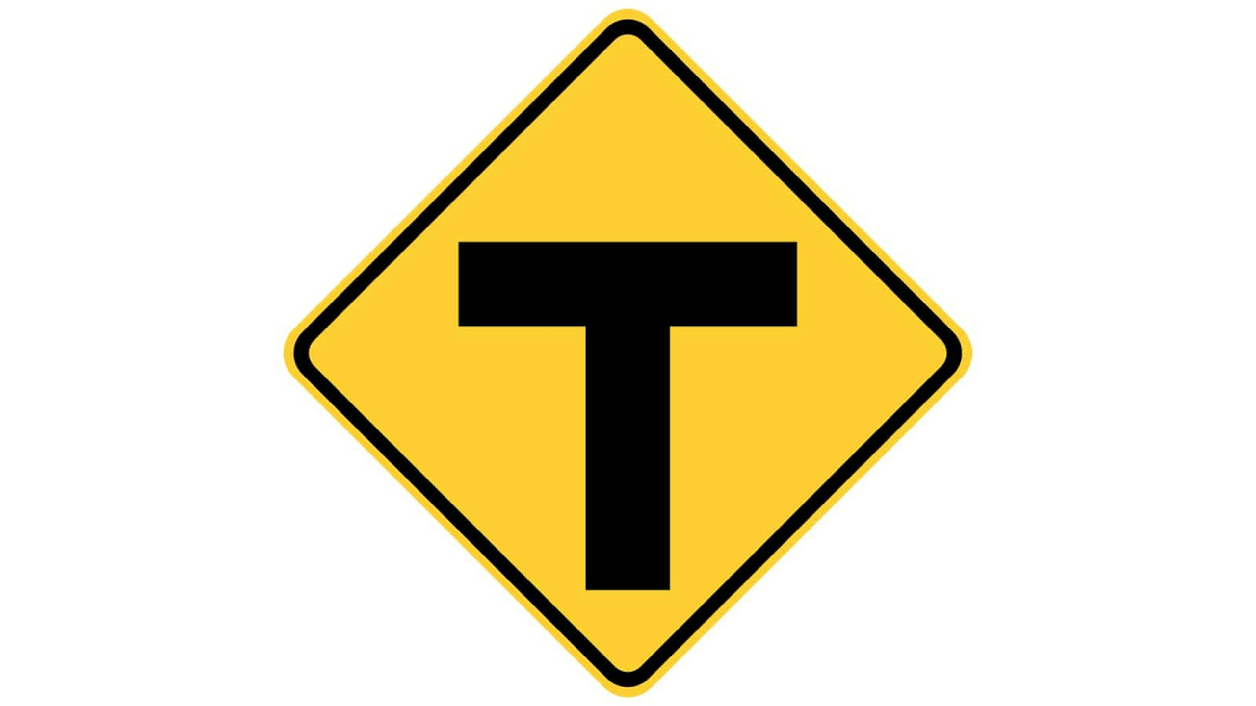 Warning sign T-Roads