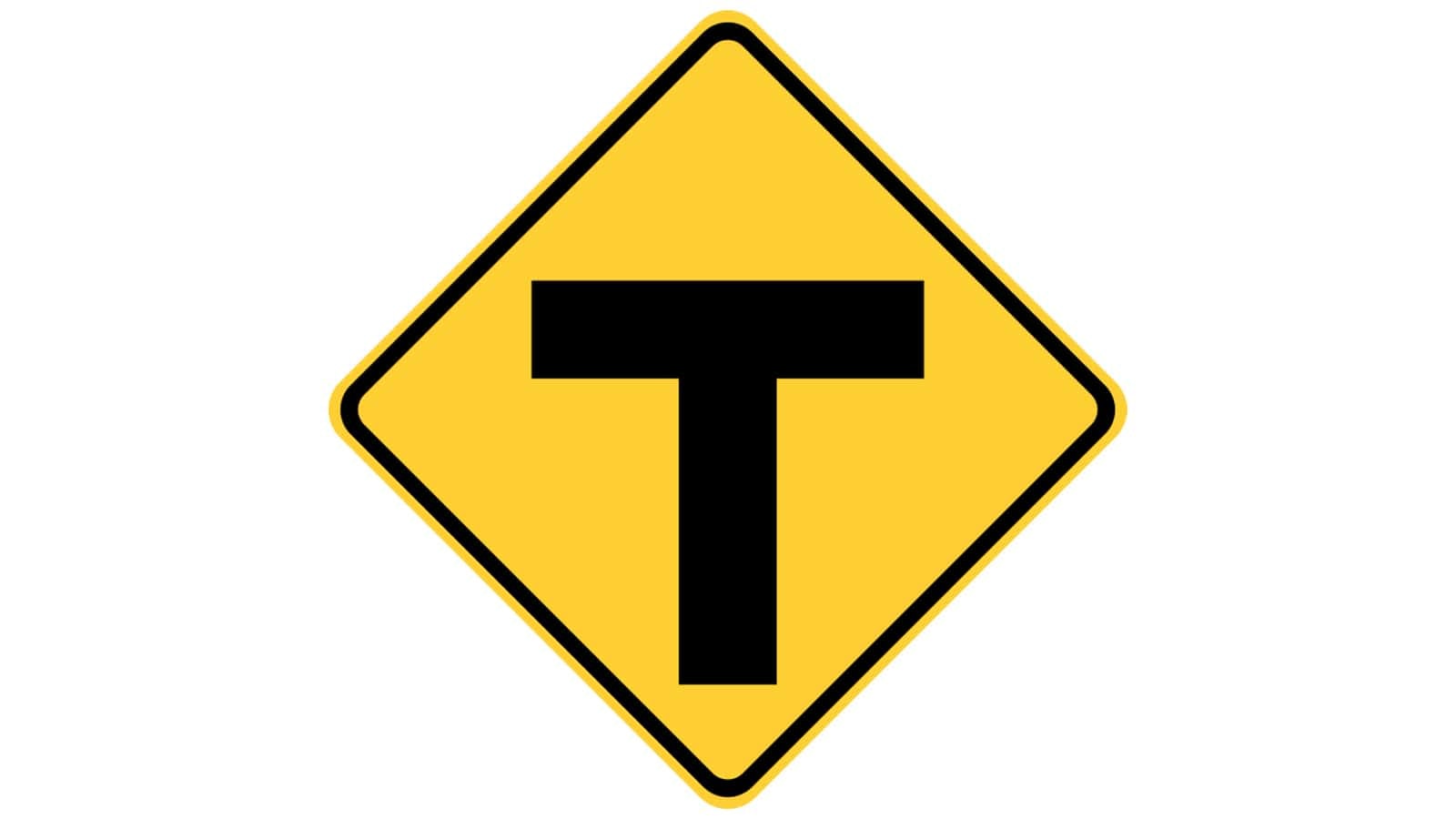 Warning sign T-Roads