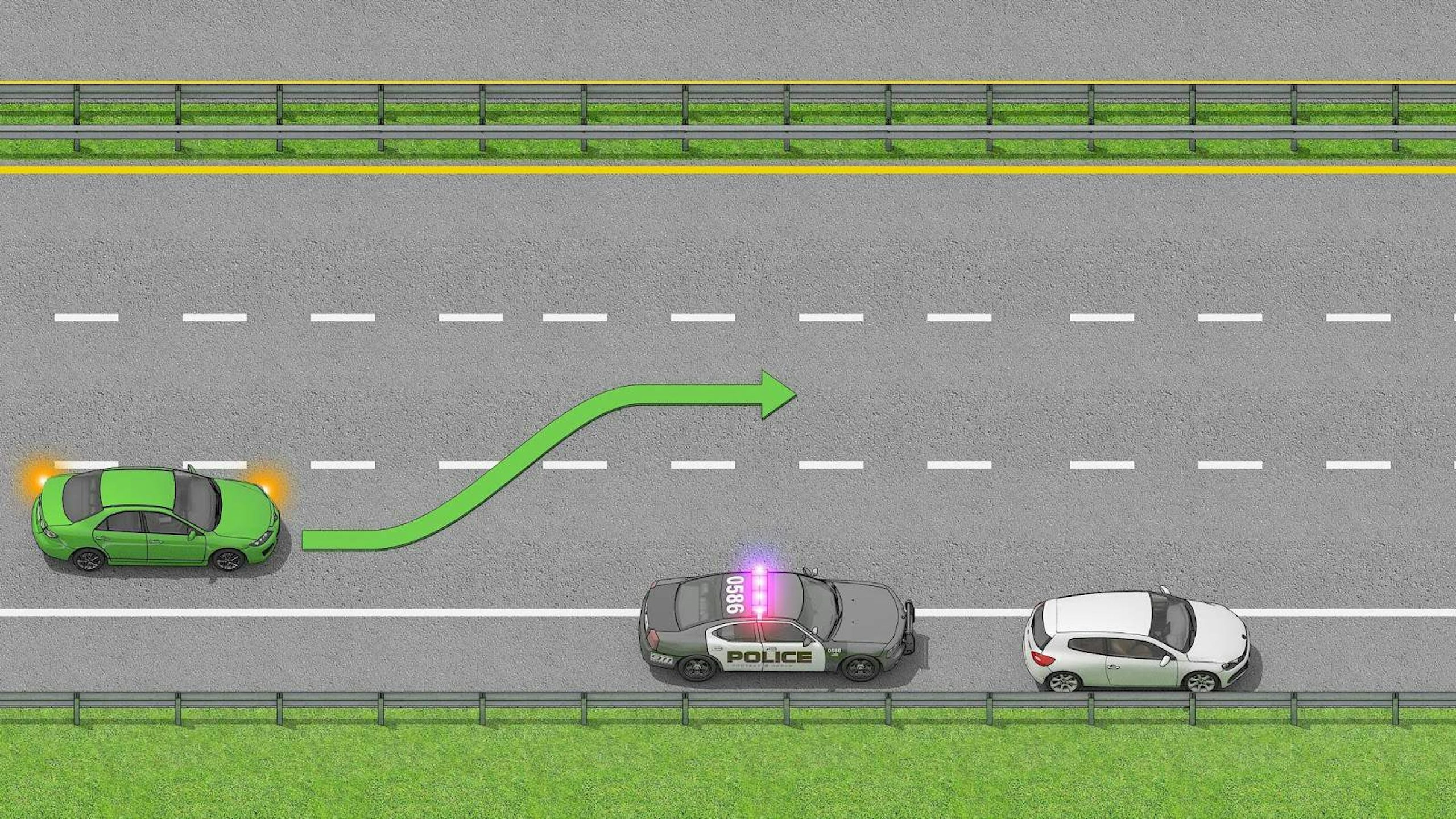 car stopped by police 