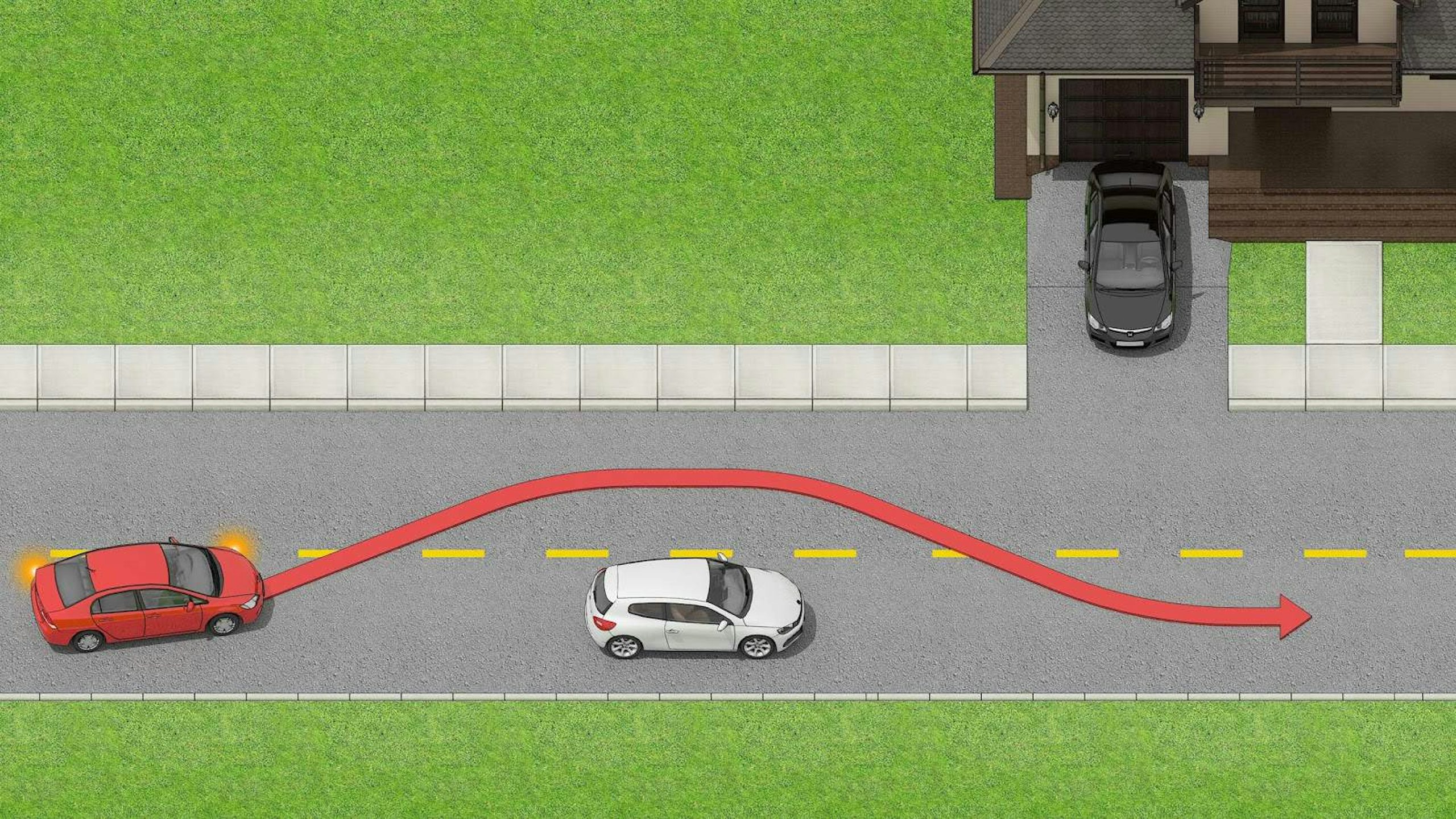 If near a driveway