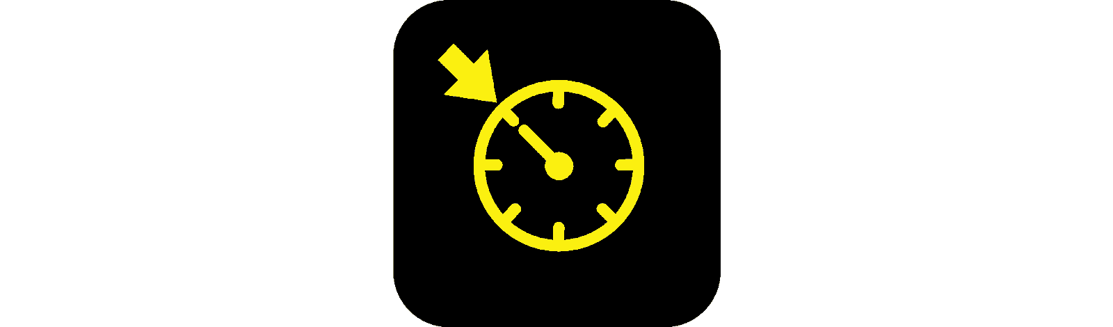 cruise control light on a black background