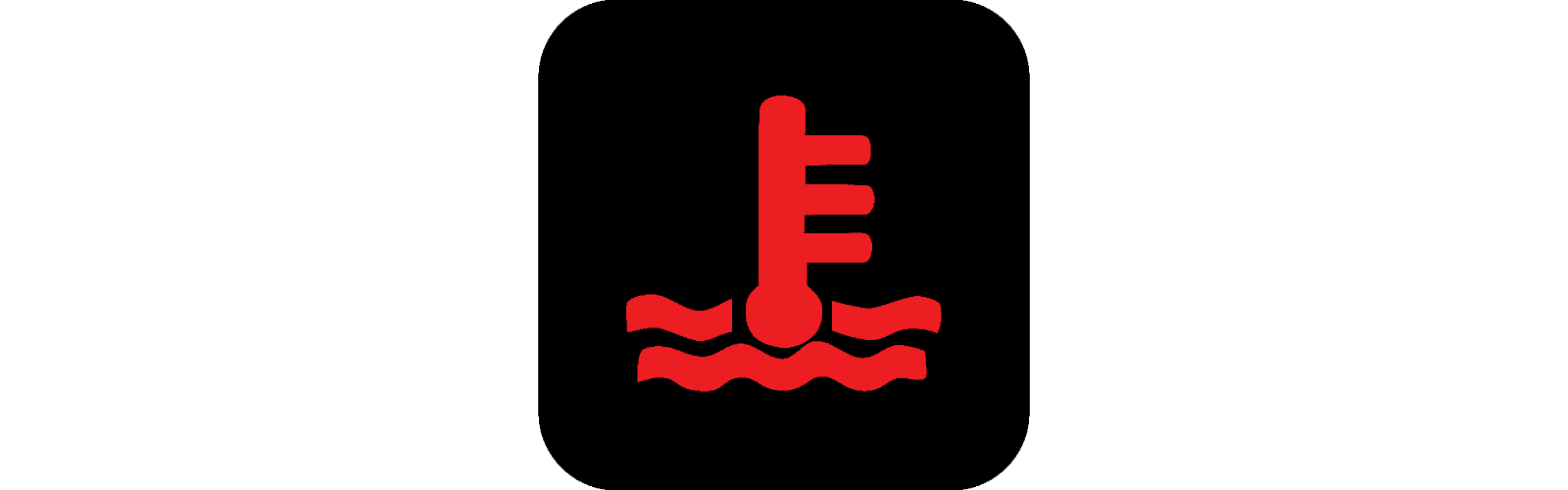 temperature warning light on a black background