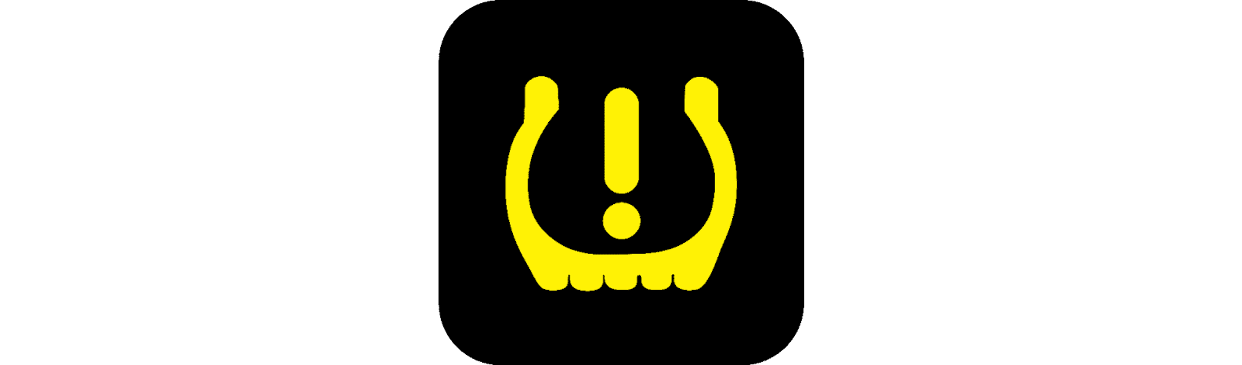 tire pressure indicator light on a black background