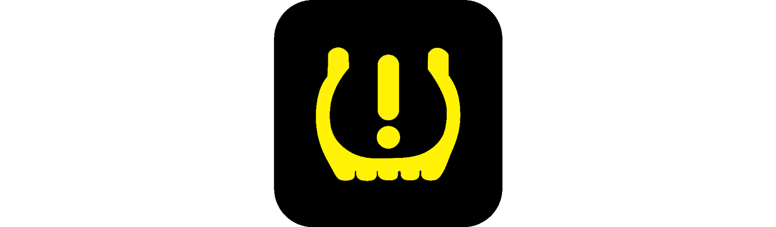 tire pressure indicator light on a black background