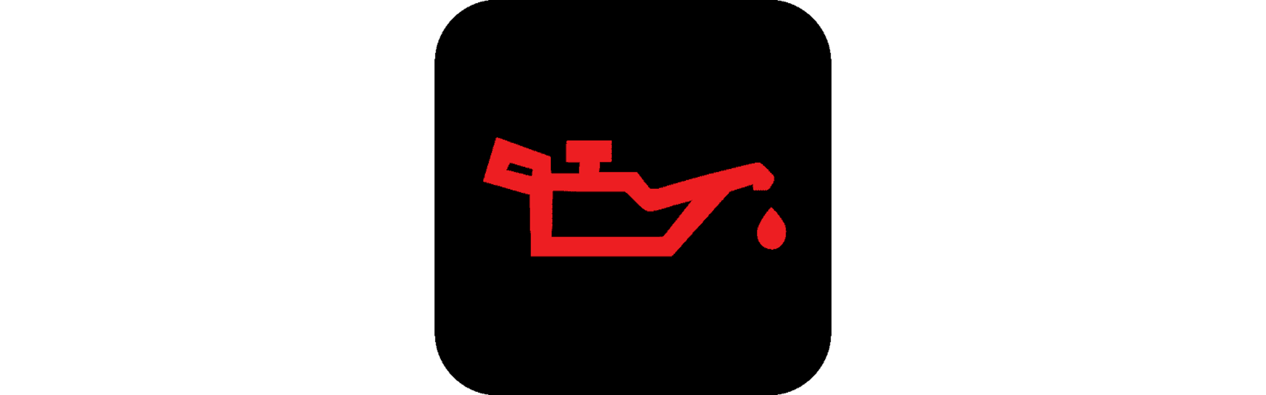 oil warning light on a black background