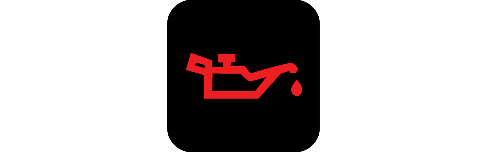 oil warning light on a black background