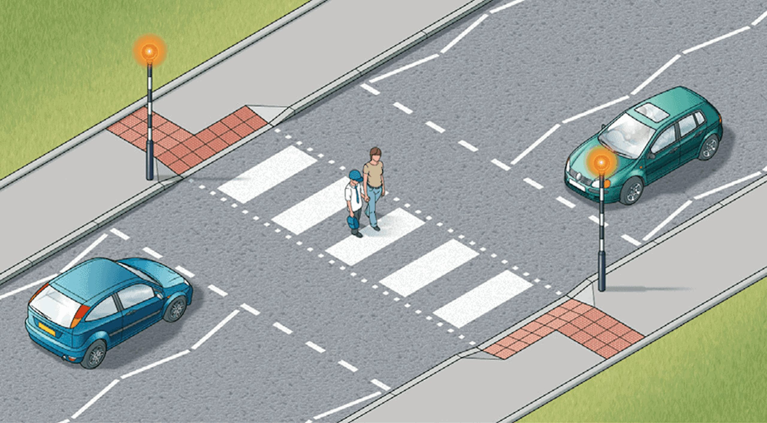 PEDESTRIANS USING A ZEBRA CROSSING